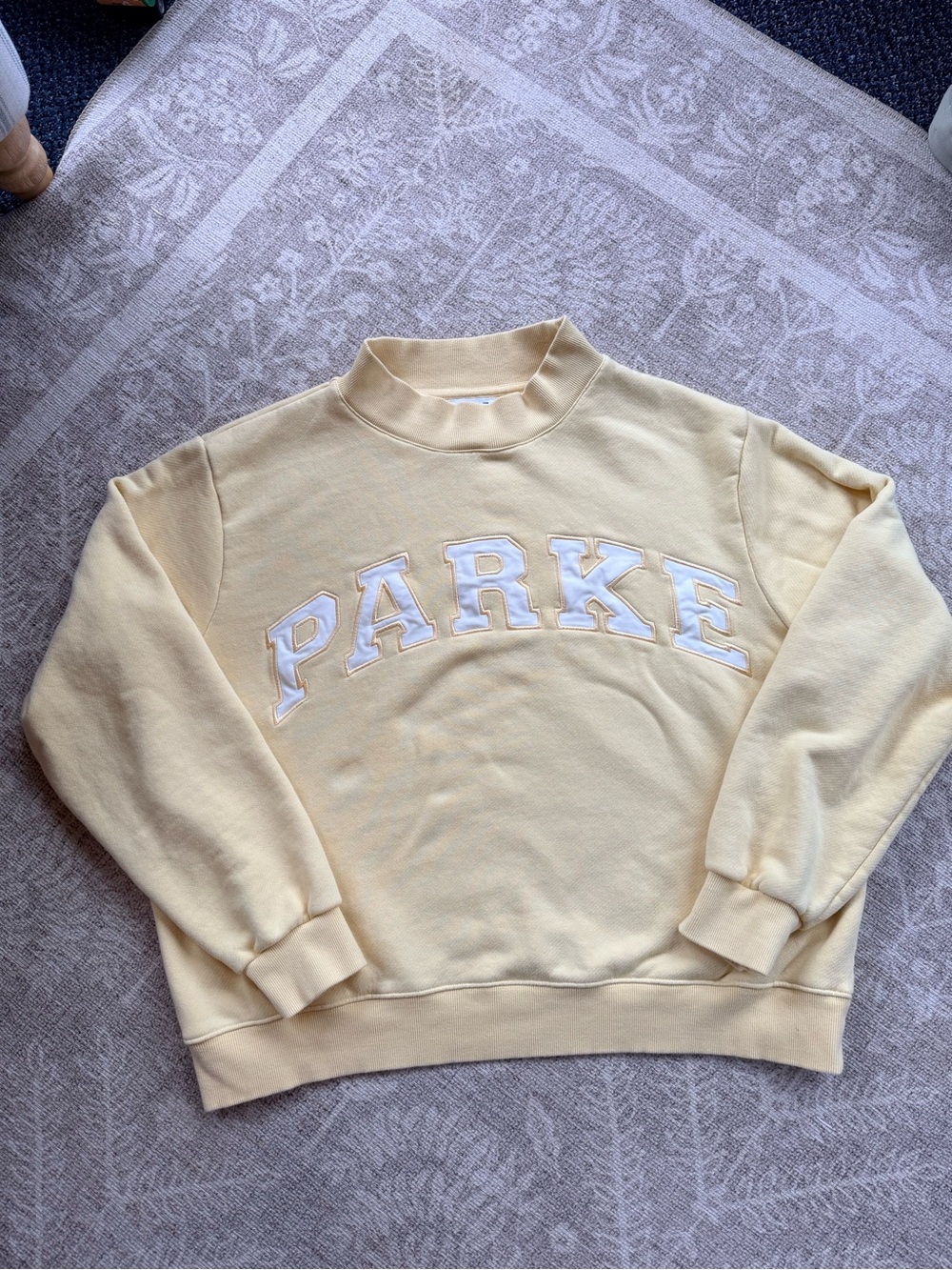 Rare PARKE Heritage Varsity Mockneck | Peel + White | L/XL